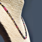 Collier opale noire saphir rose(3)