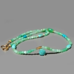 Collier Long Chrysoprase Verte et Pendentif Turquoise du Nevada – Or 14K Gold Filled(10)