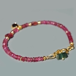 bracelet tourmaline rose Charm grenat(2)