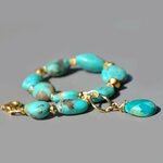 Bracelet turquoise brute grosse pépite(1)