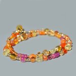 collier pierre jaune orange gros anneau or(4)