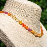 collier pierre jaune orange gros anneau or(7)
