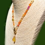 collier pierre jaune orange gros anneau or(6)