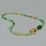 Collier Multi-pierres vertes gros anneau fermoir(1)