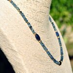 collier aigue marine Cyanite bleue(8)