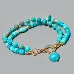 bracelet 2 rangs turquoise nevada(3)