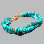 bracelet 2 rangs turquoise nevada(2)