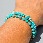bracelet 2 rangs turquoise nevada(4)(3)