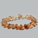 Braclet pépites topaze brune brut