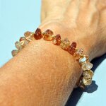 Braclet pépites topaze brune brut(5)