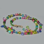 collier multi pierres naturelles rose bleue vert(3)