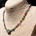 collier multi pierres naturelles rose bleue vert(7)