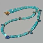collier bleu apatite Cyanite or(2)