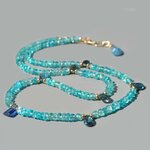 collier bleu apatite Cyanite or