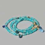 collier bleu apatite Cyanite or(4)
