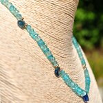 collier bleu apatite Cyanite or(7)
