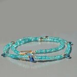 collier bleu apatite Cyanite or(6)