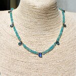 collier bleu apatite Cyanite or(8)