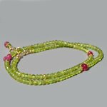 collier long Peridot saphir rose(3)