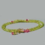 collier long Peridot saphir rose(2)