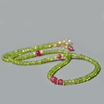 collier long Peridot saphir rose(4)