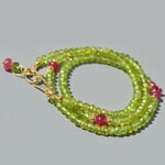 collier long Peridot saphir rose(7)