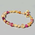 bracelet topaze saphir rose grenat citrine
