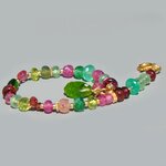 Bracelet Multi-Pierres Roses et Vertes en Or 14K(1)