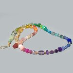 Collier Multicolore Pierres Précieuses Arc-en-Ciel, Améthyste Rose, Tanzanite, Émeraude, Saphir, Bijou Dos Nu Or Gold Filled 14K(6)