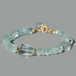 bracelet aigue marine pierre taillée