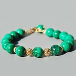 bracelet perle ronde Malachite