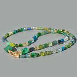 collier long pierres vertes bleues pendentif emeraude naturelle