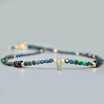 Collier opale noir goutte facettes-1