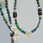 Collier opale noir goutte facettes-4