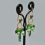 Boucle doreille zircon emeraude opale-3