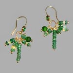 Boucle d'oreille zircon emeraude opale-4