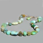 collier opale du pérou brute bleu verte-6