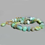 collier opale du pérou brute bleu verte-4