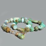 collier opale du pérou brute bleu verte-5