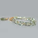 Bracelet pierre taillées Prasiolite verte