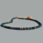 Collier opale noir facettes or14K-6