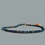 Collier opale noir facettes or14K-7