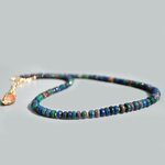 Collier opale noir facettes or14K