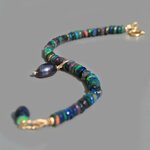bracelet opale noire et perle noire or-6