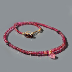 Collier tourmaline rose