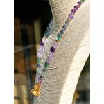collier pendentif lanterne amethyste fluorite or-A