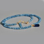 Collier aigue maine bleue pendntif Cyanite taillée-6