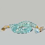 bracelet rondelles aigue marine haute qualité-8