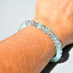 bracelet rondelles aigue marine haute qualité-B
