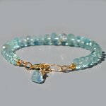 bracelet rondelles aigue marine haute qualité-4